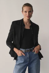 Clever Wool Blend Romano Jacket Black