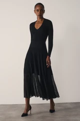 Fiora Stretch Knit Dress Black