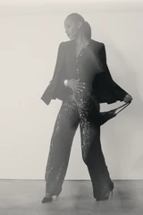 Arezzo Sequin Trousers Black
