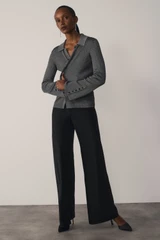 Messina Metallic Knit Top Soft Pewter