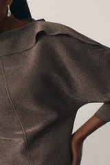 Sculpt Knit Riesi Metallic Top Pewter