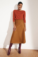 Ciano Skirt Toffee Boiled Wool Ciano Skirt Toffee Boiled Wool