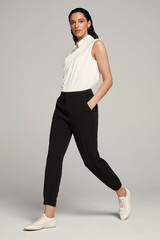 Clever Crepe Smart Jogger Trousers Black Clever Crepe Smart Jogger Trousers Black