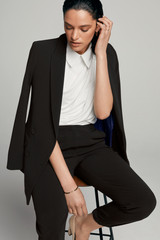 Clever Crepe Smart Jogger Trousers Black Clever Crepe Smart Jogger Trousers Black
