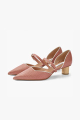 Empoli 45 Strap Pink Lizard-Embossed Leather Empoli 45 Strap Pink Lizard-Embossed Leather