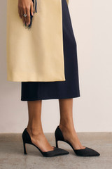 Treviso Satin Heels 80 Black