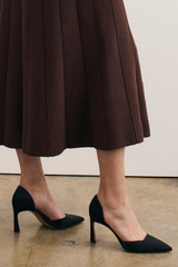 Treviso Satin Heels 80 Black