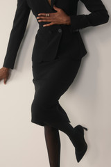 Treviso Satin Heels 80 Black