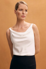 Fairfield Cami Top Ivory Silk Satin