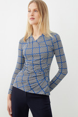 Etienne Top Multicolour Check Print Jersey Etienne Top Multicolour Check Print Jersey