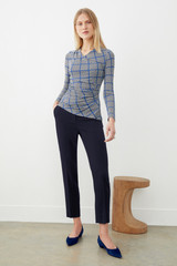 Etienne Top Multicolour Check Print Jersey Etienne Top Multicolour Check Print Jersey