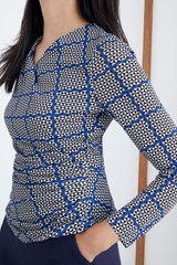 Etienne Top Multicolour Check Print Jersey Etienne Top Multicolour Check Print Jersey