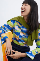 Ellesmere Blouse Multicolour Abstract Print Silk Ellesmere Blouse Multicolour Abstract Print Silk