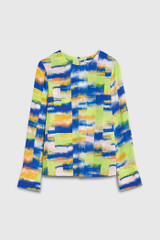 Ellesmere Blouse Multicolour Abstract Print Silk Ellesmere Blouse Multicolour Abstract Print Silk