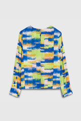 Ellesmere Blouse Multicolour Abstract Print Silk Ellesmere Blouse Multicolour Abstract Print Silk