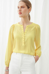 Corsica Blouse Yellow Silk Corsica Blouse Yellow Silk