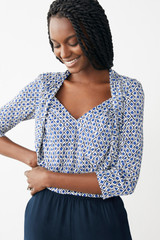 Hertford Top Multicolour Geo Print Jersey Hertford Top Multicolour Geo Print Jersey