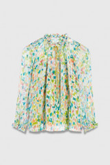 Lancaster Blouse Multicolour Abstract Print Silk Chiffon Lancaster Blouse Multicolour Abstract Print Silk Chiffon