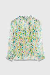 Lancaster Blouse Multicolour Abstract Print Silk Chiffon Lancaster Blouse Multicolour Abstract Print Silk Chiffon