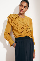 Livenza Blouse Mustard Silk Livenza Blouse Mustard Silk