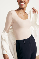 Livigno Layering Top Champagne Superfine Modal Cashmere