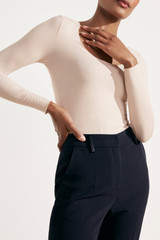 Livigno Layering Top Champagne Superfine Modal Cashmere