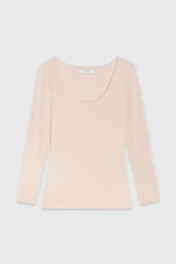 Livigno Layering Top Champagne Superfine Modal Cashmere