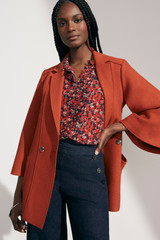 Edenvale Blouse Red Multicolour Ditsy Floral Print Crinkled Georgette Edenvale Blouse Red Multicolour Ditsy Floral Print Crinkled Georgette