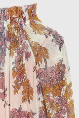 Tirano Blouse Ivory Floral Print Crinkled Silk Georgette Tirano Blouse Ivory Floral Print Crinkled Silk Georgette