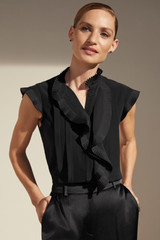 Symons Sleeveless Blouse Black Silk Symons Sleeveless Blouse Black Silk