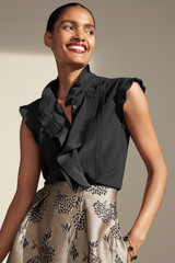 Symons Sleeveless Blouse Black Silk Symons Sleeveless Blouse Black Silk