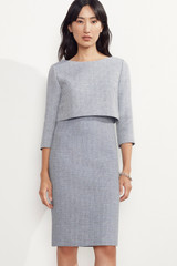 Northcote Dress Light Blue Signature Tweed