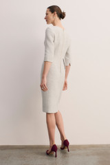 Eaton Dress Winter White Signature Tweed