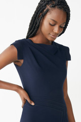 Elland Dress Navy Sculpt Stretch Crepe Elland Dress Navy Sculpt Stretch Crepe