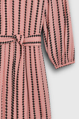Delphi Dress Ballet Pink Dotty Print Georgette Delphi Dress Ballet Pink Dotty Print Georgette