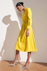 Remington Dress Citrus Yellow Stretch Jacquard Remington Dress Citrus Yellow Stretch Jacquard