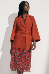 Edenvale Dress Red Multicolour Ditsy Floral Print Crinkled Georgette Edenvale Dress Red Multicolour Ditsy Floral Print Crinkled Georgette