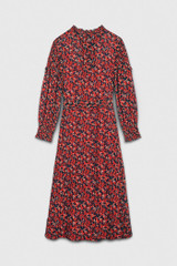 Edenvale Dress Red Multicolour Ditsy Floral Print Crinkled Georgette Edenvale Dress Red Multicolour Ditsy Floral Print Crinkled Georgette