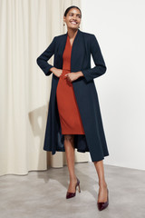 Orbello Dress Burnt Orange Sculpt Stretch Crepe Orbello Dress Burnt Orange Sculpt Stretch Crepe