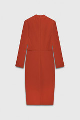 Orbello Dress Burnt Orange Sculpt Stretch Crepe Orbello Dress Burnt Orange Sculpt Stretch Crepe
