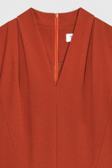 Orbello Dress Burnt Orange Sculpt Stretch Crepe Orbello Dress Burnt Orange Sculpt Stretch Crepe