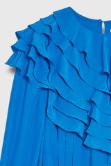 Livenza Dress Cerulean Blue Silk Livenza Dress Cerulean Blue Silk