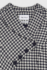 Sloane Jacket Black And Ivory Houndstooth Wool Twill Sloane Jacket Black And Ivory Houndstooth Wool Twill