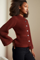 Edale Knitted Jacket Rust Wool Edale Knitted Jacket Rust Wool