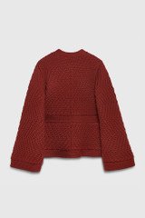 Edale Knitted Jacket Rust Wool Edale Knitted Jacket Rust Wool