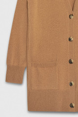 Fontana Long Cardigan Camel Wool Cashmere Fontana Long Cardigan Camel Wool Cashmere