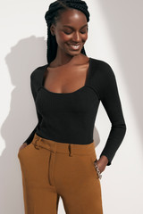 Cyntoia Knitted Top Black Cyntoia Knitted Top Black