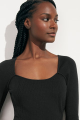 Cyntoia Knitted Top Black Cyntoia Knitted Top Black