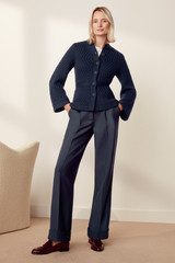 Edale Knitted Jacket Navy Merino Edale Knitted Jacket Navy Merino