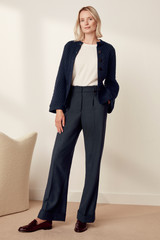 Edale Knitted Jacket Navy Merino Edale Knitted Jacket Navy Merino